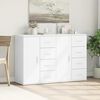 vidaXL Sideboard White Engineered wood Medium Sideboard Rectangular