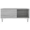 vidaXL Coffee Table Grey sonoma Engineered wood, metal Medium