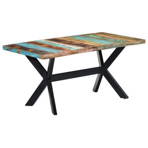vidaXL Dining Table Multicolour, Black