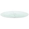 vidaXL Table Top White with marble design Tempered Glass Ø35.4x0.4 in