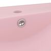 vidaXL Luxury Basin with Faucet Hole Matt Pink 23.6x18.1" Ceramic