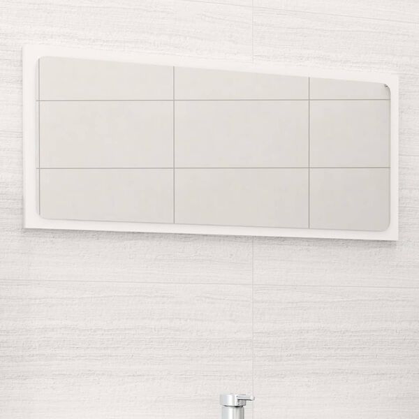 vidaXL Mirror White Engineered wood, acrylic 31.5in x 14.6in Mirror
