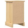 vidaXL Bedside Cabinet Honey brown Solid pine wood, engineered wood, metal