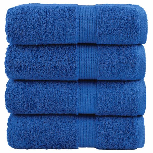 vidaXL Soap Towel Set of 4 Blue 100% Cotton 12 x 12 in Soap Towel