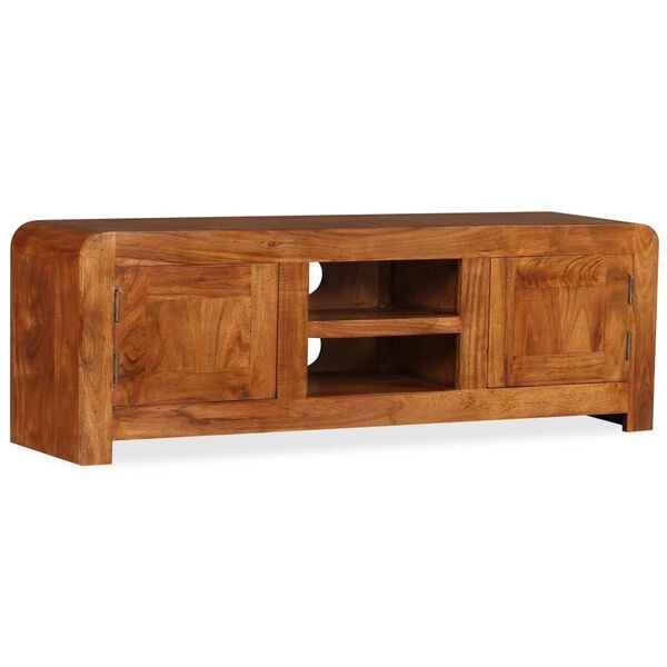 vidaXL TV Cabinet Honey Brown Solid Acacia Wood Medium TV Cabinet
