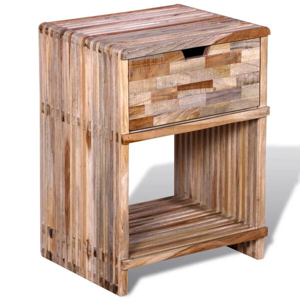 vidaXL Cabinet Various shades of teak Reclaimed teak wood Storage