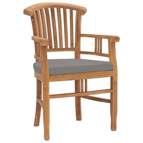 vidaXL 5 Piece Patio Dining Set with Cushions Solid Teak Wood