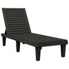 vidaXL Sun Lounger Set of 2 Black Polypropylene Medium Modern