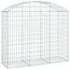 vidaXL Gabion Basket Silver Galvanized Iron 59.1 x 19.7 x 55.1 in
