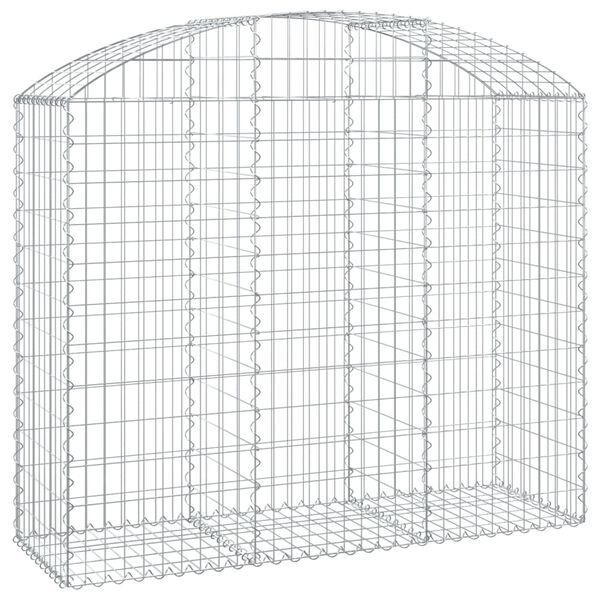vidaXL Gabion Basket Silver Galvanized Iron 59.1 x 19.7 x 55.1 in