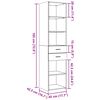 vidaXL Highboard Smoked Oak Engineered Wood Tall Highboard Rectangular
