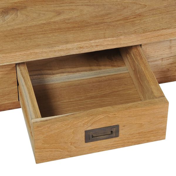 vidaXL Coffee Table Natural wood Solid teak Medium Storage