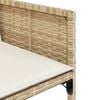 vidaXL Patio Chair Beige PE Rattan Standard Foldable Patio Chair
