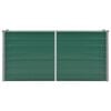vidaXL Raised Bed Green Galvanized Steel 63.0 x 15.7 x 30.3 in