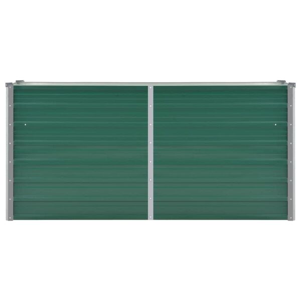 vidaXL Raised Bed Green Galvanized Steel 63.0 x 15.7 x 30.3 in