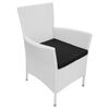 vidaXL Outdoor Furniture Set Cream White