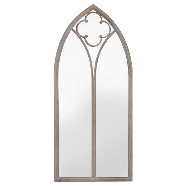 vidaXL Garden Mirror Sand Iron, glass 39.4 x 17.7 in Decorative Inlays