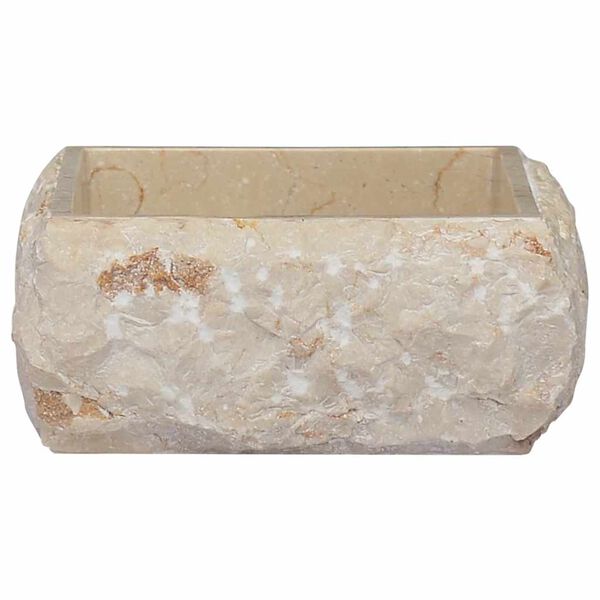 vidaXL Sink Cream 11.8"x11.8"x5.1" Marble