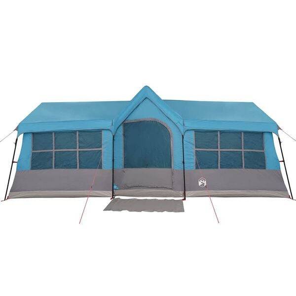 vidaXL Family Tent with Roof Blue and Grey 244.88 x 116.14 x 93.70 in