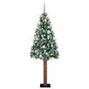 vidaXL Slim Christmas Tree Green 82.7" PVC and Solid Pine wood