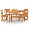 vidaXL Garden Dining Set Teak Solid Teak Wood Medium Durable