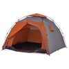 vidaXL Camping Tent Dome 4-Person Gray and Orange Quick Release