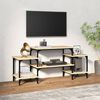 vidaXL TV Cabinet Sonoma oak Engineered wood, Steel Medium TV Cabinet