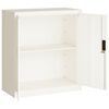 vidaXL File Cabinet White Powder-coated steel 31.1x15.7x35.4 in