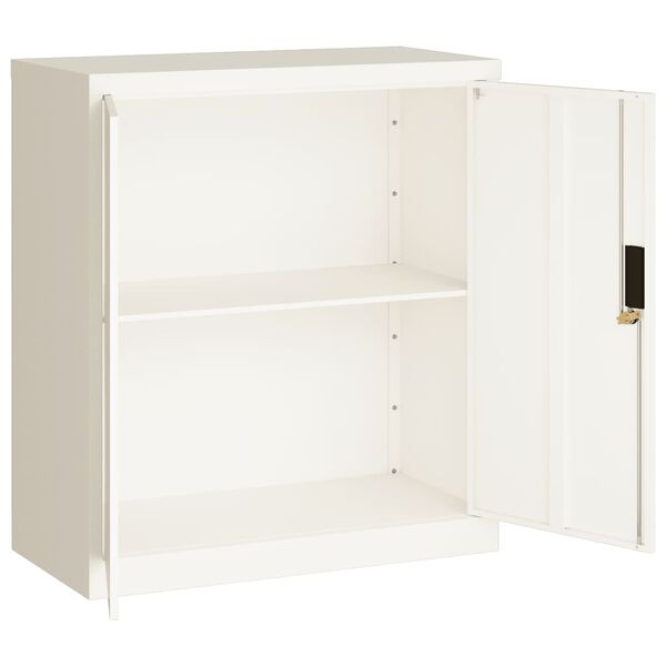 vidaXL File Cabinet White Powder-coated steel 31.1x15.7x35.4 in
