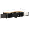 vidaXL TV Cabinet Natural brown and black