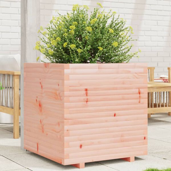 vidaXL Garden Planter Natural Wood Solid Douglas Fir Wood Medium