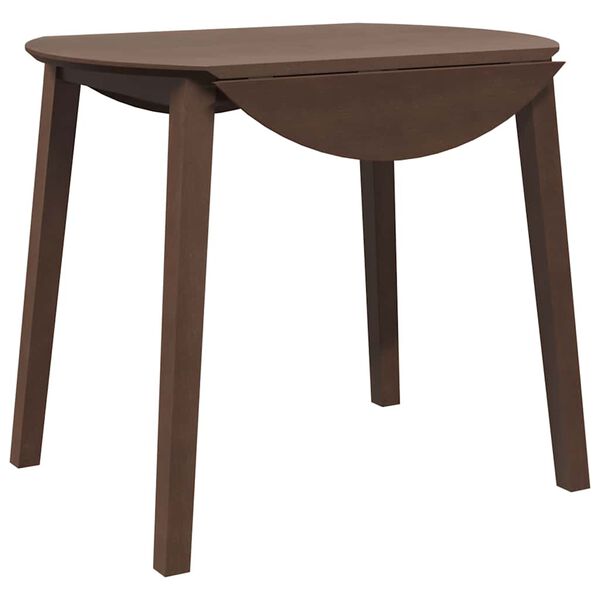 vidaXL Dining Table Brown Solid Wood Rubber