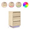 vidaXL Bedside Cabinet Sonoma Oak Engineered wood Standard