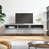 vidaXL TV Cabinet Concrete gray Engineered wood, iron Large TV Cabinet