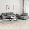 vidaXL Sofa Set Dark gray Polyester 2-Seater Sofa Set Rectangular
