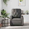 vidaXL Massage Recliner Chair Grey Faux leather, metal, plywood Standard