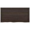 vidaXL Bathroom Countertop Dark Brown 39.4 x 19.7 x (0.8-2.4) " Treated Solid Wood