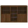 vidaXL Sideboard Brown Oak Engineered wood, Glass Medium Sideboard