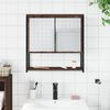 vidaXL Bathroom Mirror Cabinet Brown Oak