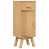 vidaXL Bathroom Furniture Set with Door 3 pcs Brown 114 x 43 x 73.5 cm