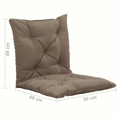 vidaXL Swing Chair Cushions 2 pcs Taupe 19.7" Fabric