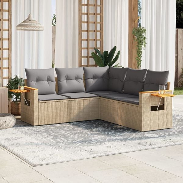 vidaXL Garden Sofa Set Beige