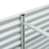 vidaXL Garden Raised Bed Silver Galvanized Steel 126.0 x 31.5 x 31.9 in