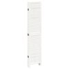 vidaXL Room Divider 6 Panels White Solid Wood Paulownia