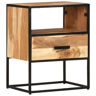 vidaXL Bed Cabinet 15.7"x11.8"x19.7" Solid Acacia Wood