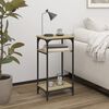 vidaXL Side Table Sonoma Oak Engineered Wood, Steel Regular Side Table