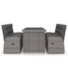 vidaXL Outdoor Dining Set Grey, Dark Grey