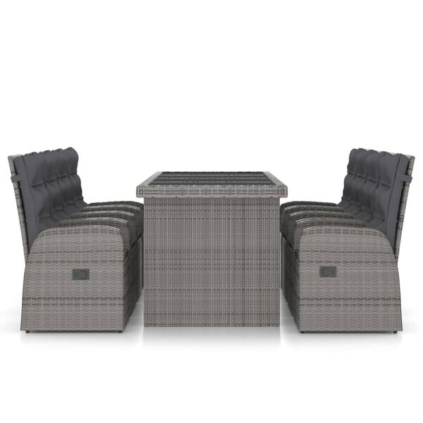 vidaXL Outdoor Dining Set Grey, Dark Grey