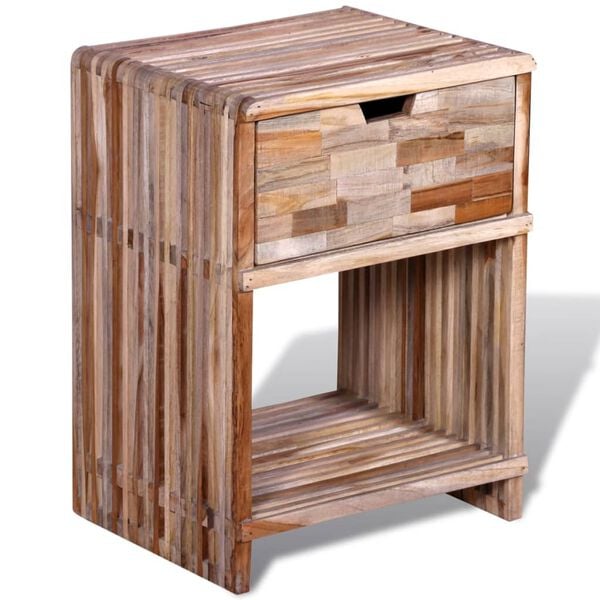 vidaXL Cabinet Various shades of teak Reclaimed teak wood Storage