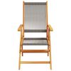 vidaXL Garden Chair Set of 4 Grey Solid acacia wood with an oil finish